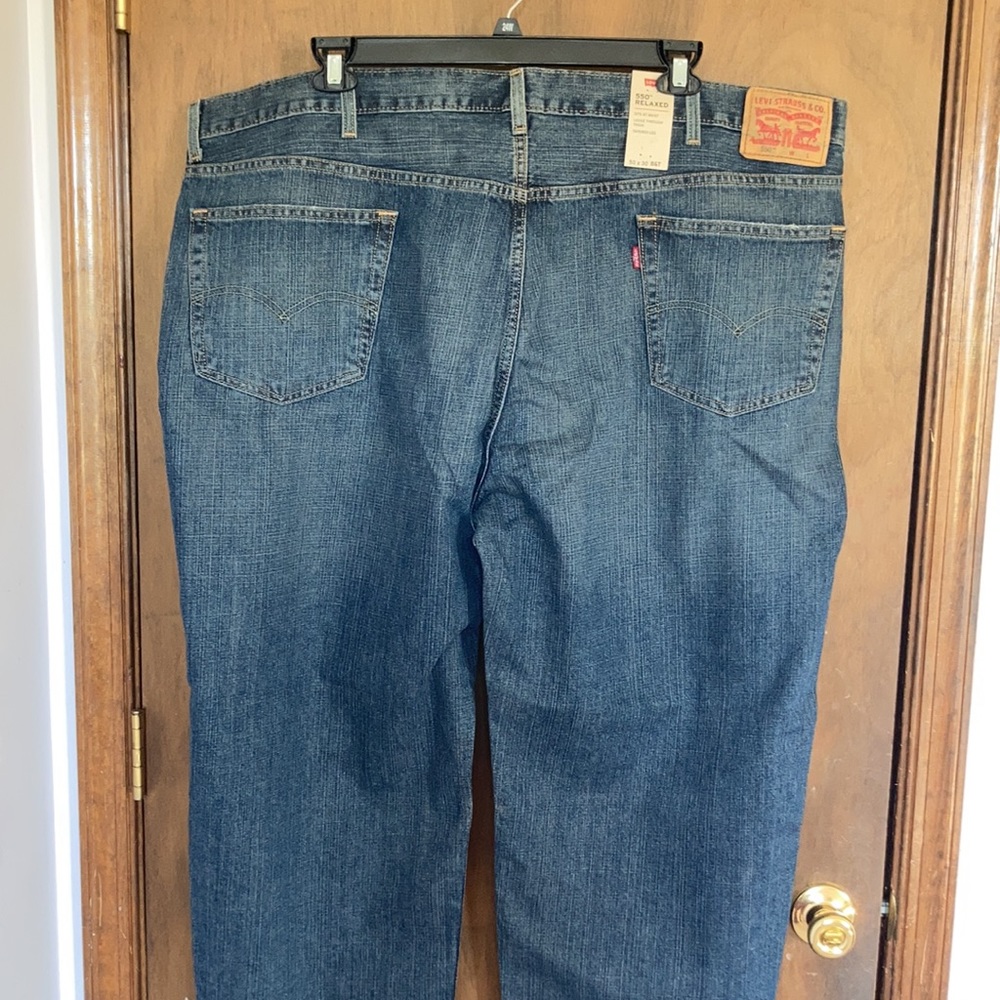 Relisted Levi’s 550 relaxed jean loose through thigh tapered leg cotton 38 46 50 - Picture 8 of 17